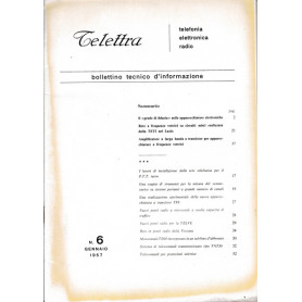 Telettra. Bollettino tecnico d'informazione. N. 6 - Gen. 1957