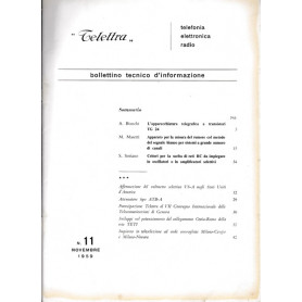 Telettra. Bollettino tecnico d'informazione. N. 11 - Nov. 1959