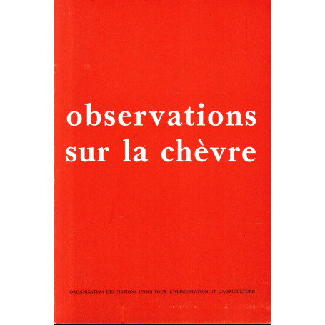 Observations sur la chèvre