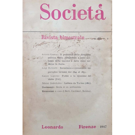 Società . Rivista bimestrale a. III n.2 (maggio-giugno)