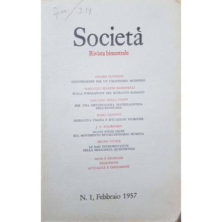 Società . Rivista bimestrale. (Febbraio)