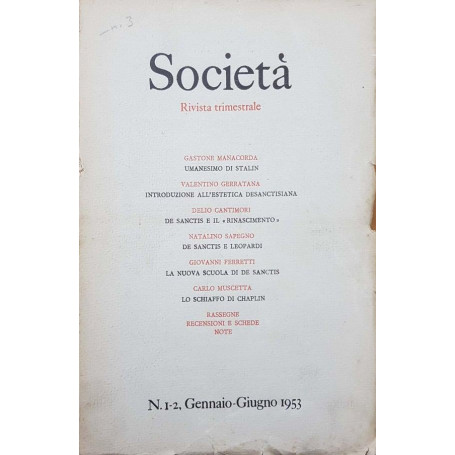 Società . Rivista trimestrale (gennaio-giugno)
