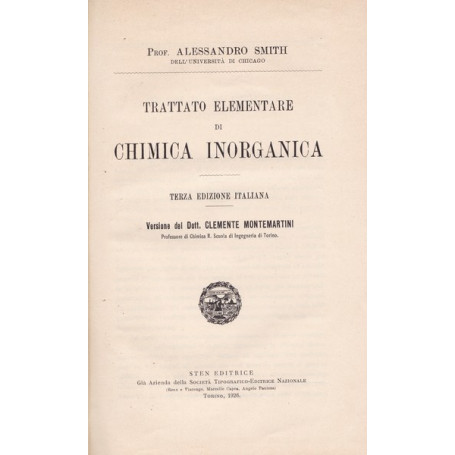 Trattato elementare di chimica inorganica