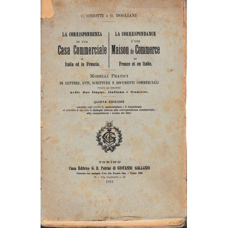 La corrispondenza di una casa commerciale in Italia e in Francia