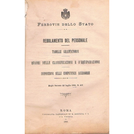 REGOLAMENTO DEL PERSONALE. TABELLE GRADUATORIE