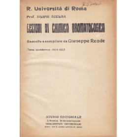 Lezioni di chimica bromatologica