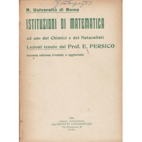Istituzioni di matematica ad uso dei chimici e dei naturalisti