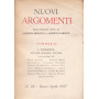 Nuovi Argomenti. N.25. Marzo-Aprile 1957.