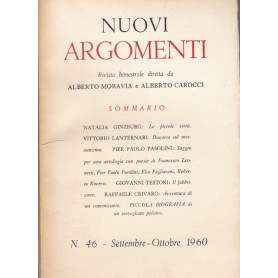 Nuovi Argomenti. N.46. Settembre-Ottobre 1960.
