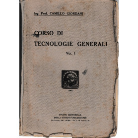 Corso di tecnologie generali. Vol. I