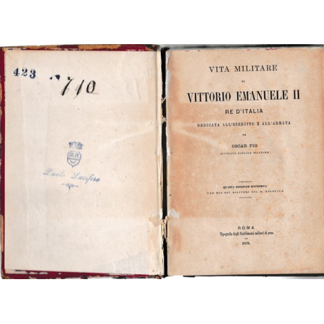 Vita militare di Vittorio Emanuele II re d'Italia