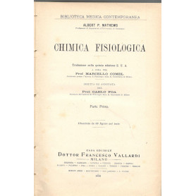 Chimica fisiologica (parte prima e parte seconda)