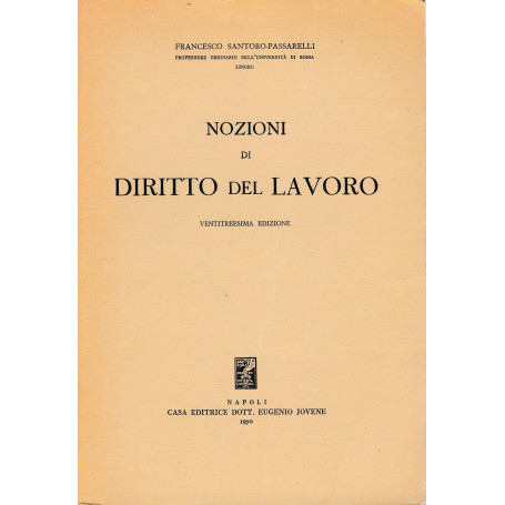 Nozioni di diritto del lavoro