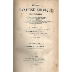 Traité d'analyse chimique quantitative