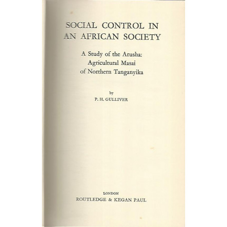 Social control in an african society