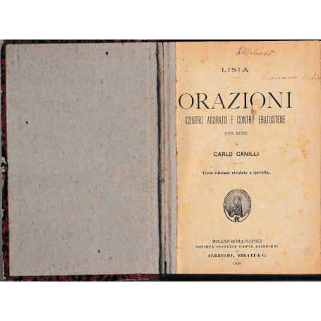 Orazioni contro Agorato e contro Eratostene