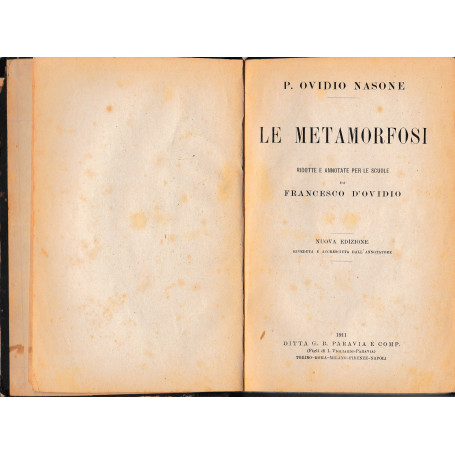 Le metamorfosi ridotte e annotate per le scuole da F. D'Ovidio