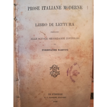 Prose italiane moderne. Libro di lettura.