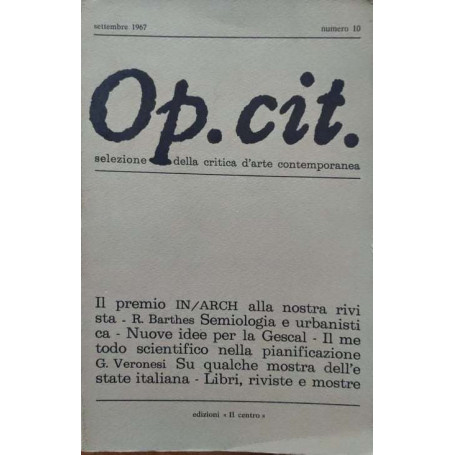 Op. cit. Selezione della critica d'arte contemporanea