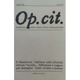 Op. Cit. Selezione della critica d'arte contemporanea (numero 60)