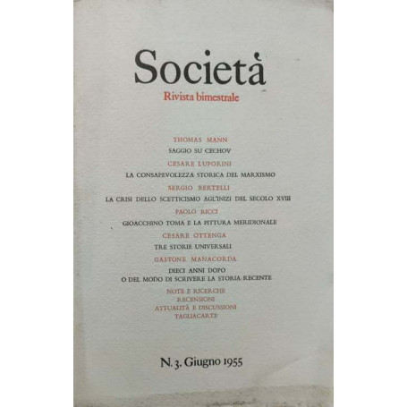 Società . N.3 Giugno 1955