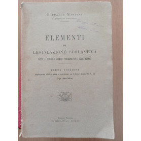 Elementi di legislazione scolastica