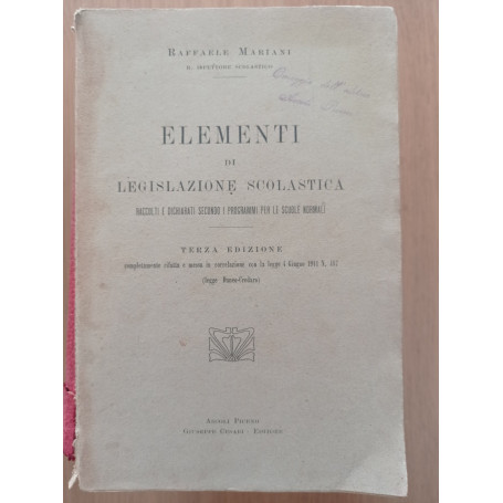 Elementi di legislazione scolastica