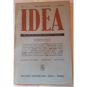 Idea. Mensile di cultura politica e sociale. Anno V -N.7