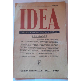 Idea. Mensile di cultura politica e sociale. Anno VI. -N.10