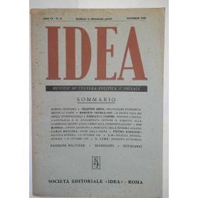 Idea. Mensile di cultura politica e sociale. Anno VI. -N.11