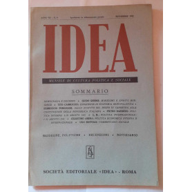 Idea. Mensile di cultura politica e sociale. Anno VII.-N.9