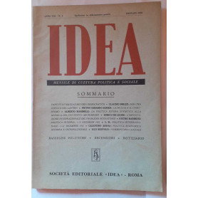 Idea. Mensile di cultura politica e sociale. Anno VIII. N.1