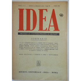 Idea. Mensile di cultura politica e sociale. Anno X-N.7