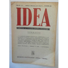 Idea. Mensile di cultura politica e sociale. Anno XII -N.9