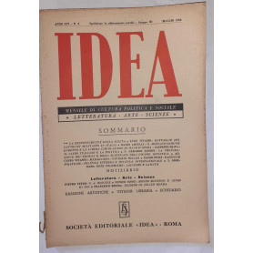 Idea. Mensile di cultura politica e sociale. Anno XIV. N.5
