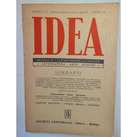 Idea. Mensile di cultura politica e sociale. Anno XIV -N.10