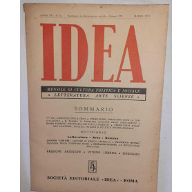 Idea. Mensile di cultura politica e sociale. Anno XV-N.5