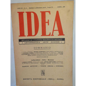 Idea. Mensile di cultura politica e sociale. Anno XV -N.8