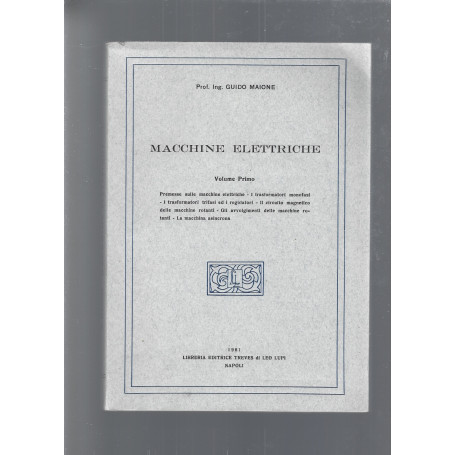 MACCHINE ELETTRICHE vol 1 e 2