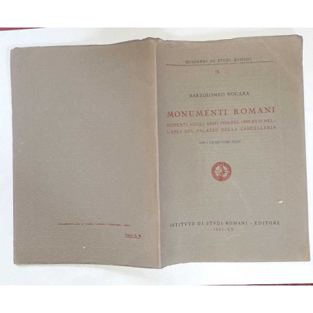 Monumenti romani scoperti negli anni 1938-1939 nell'area del Palazzo della Cancelleria