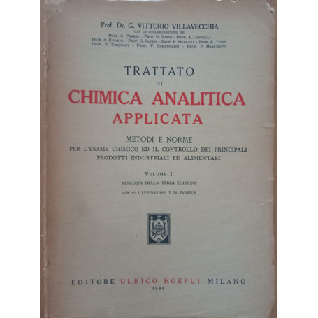 Trattato di chimica analitica applicata Vol. I