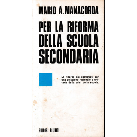 Per la riforma della scuola secondaria