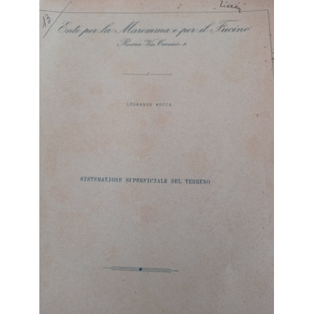 Sistemazione superficiale del terreno