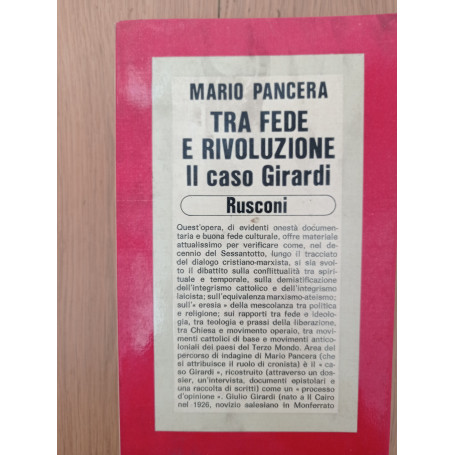 Tra fede e rivoluzione il caso Girardi