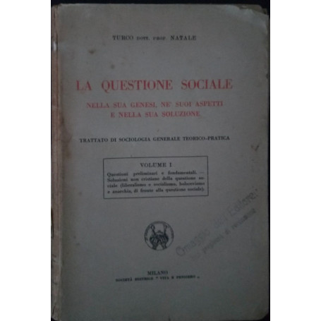 La questione sociale. Nella sua genesi