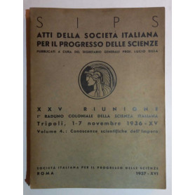 Atti della Società Italiana per il progresso delle Scienze (XXV Riunione)