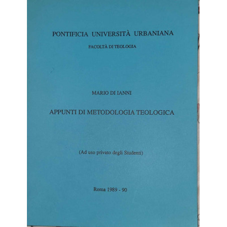 Appunti di metodologia teologica