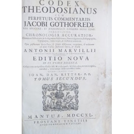 Codex Theodosianus cum perpetuis commentariis Jacobi Gothfredi... Tomus II