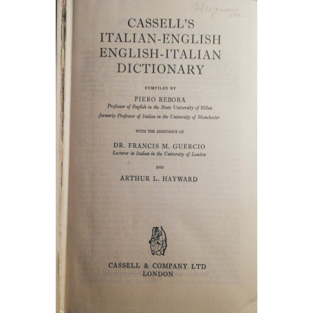Cassell's italian-English English-italian Dictionary