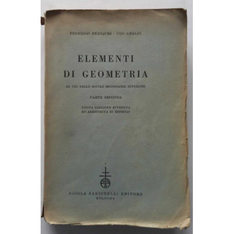 Elementi di geometria. Parte seconda